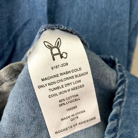 Rockets of Awesome Chambray Tank Dress - Blue - 6 - Picture 7 of 9